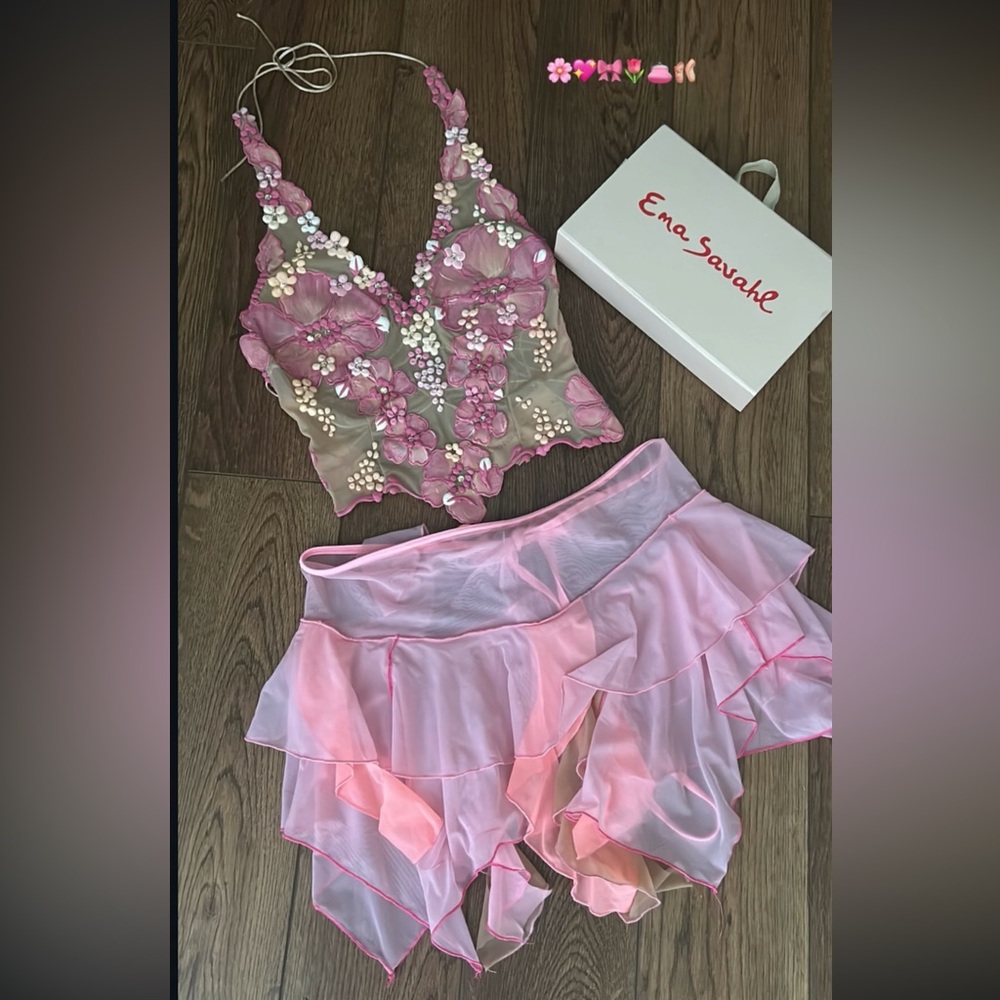 Ema Savahl pink skirt set 🩰